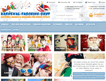 Tablet Screenshot of karneval-fasching-shop.de